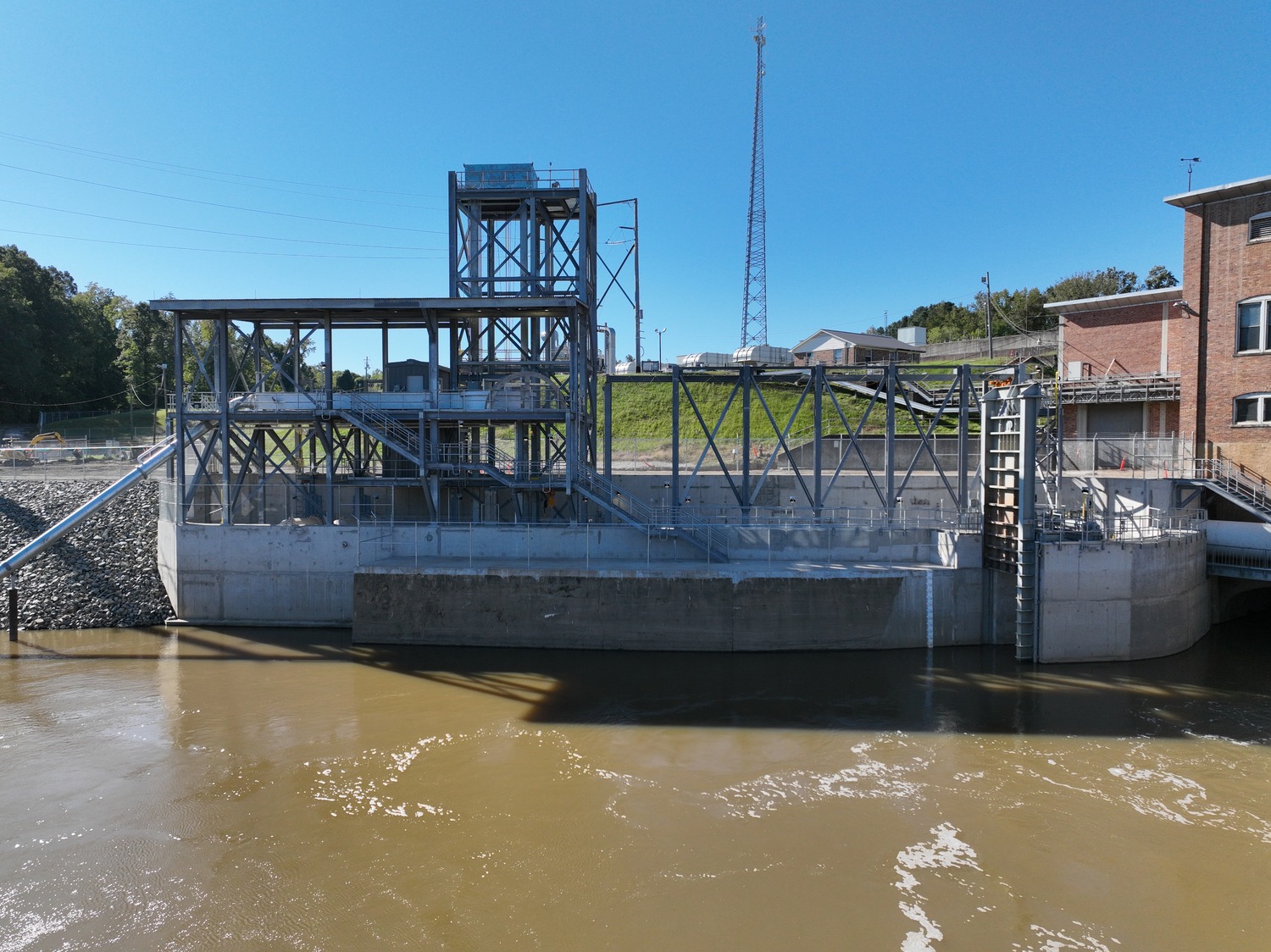 Drone photo of completed fish passage