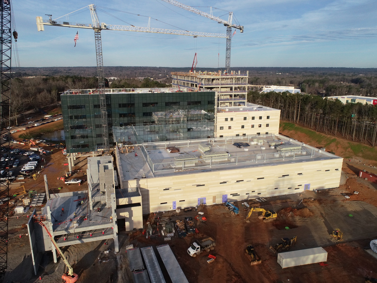 Photos from February 2023 of the The Next Medical West Replacement Hospital in McCalla, Alabama.

MedWest
UAB
Healthcare
Crane