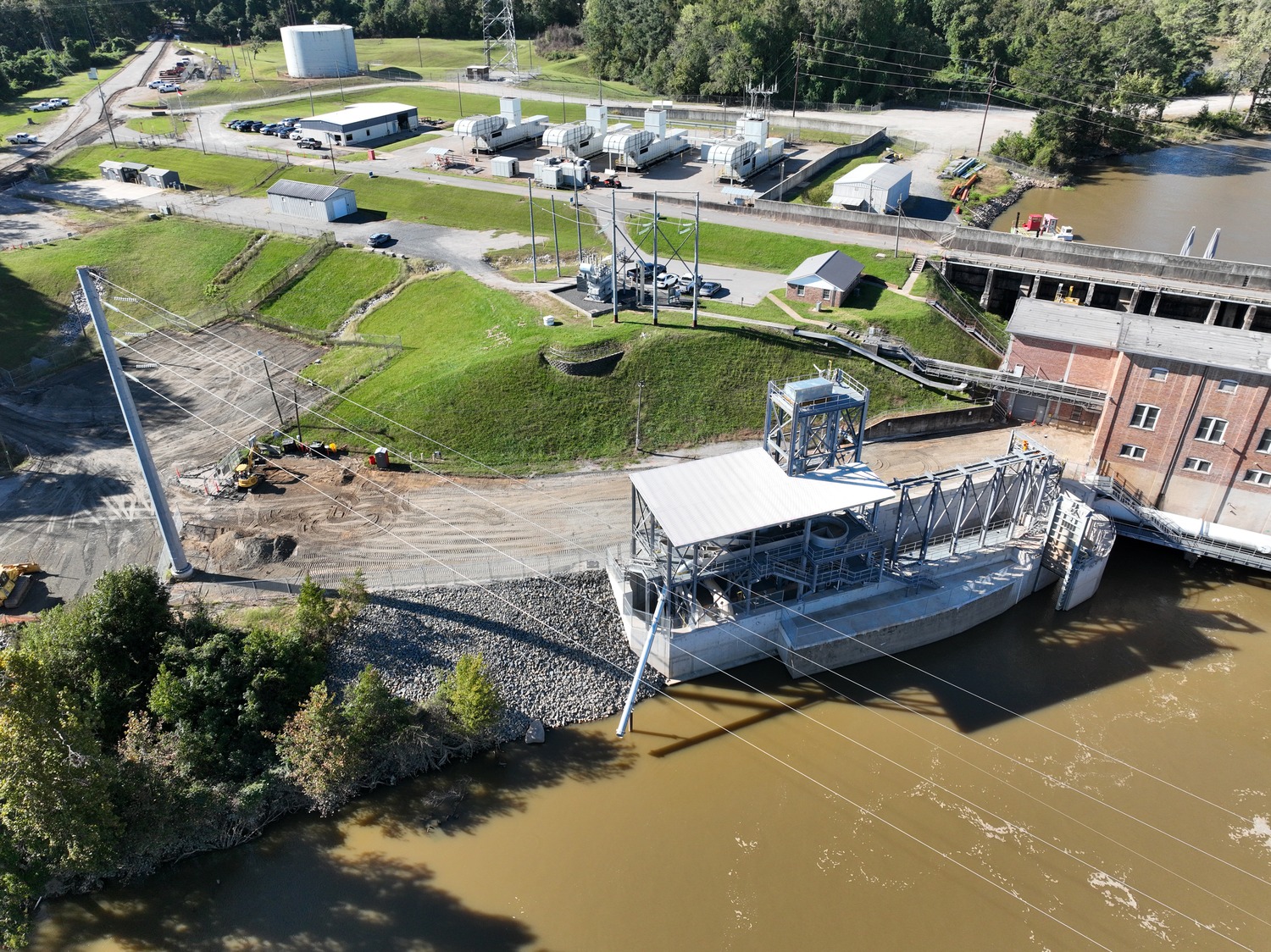 Drone photo of completed fish passage